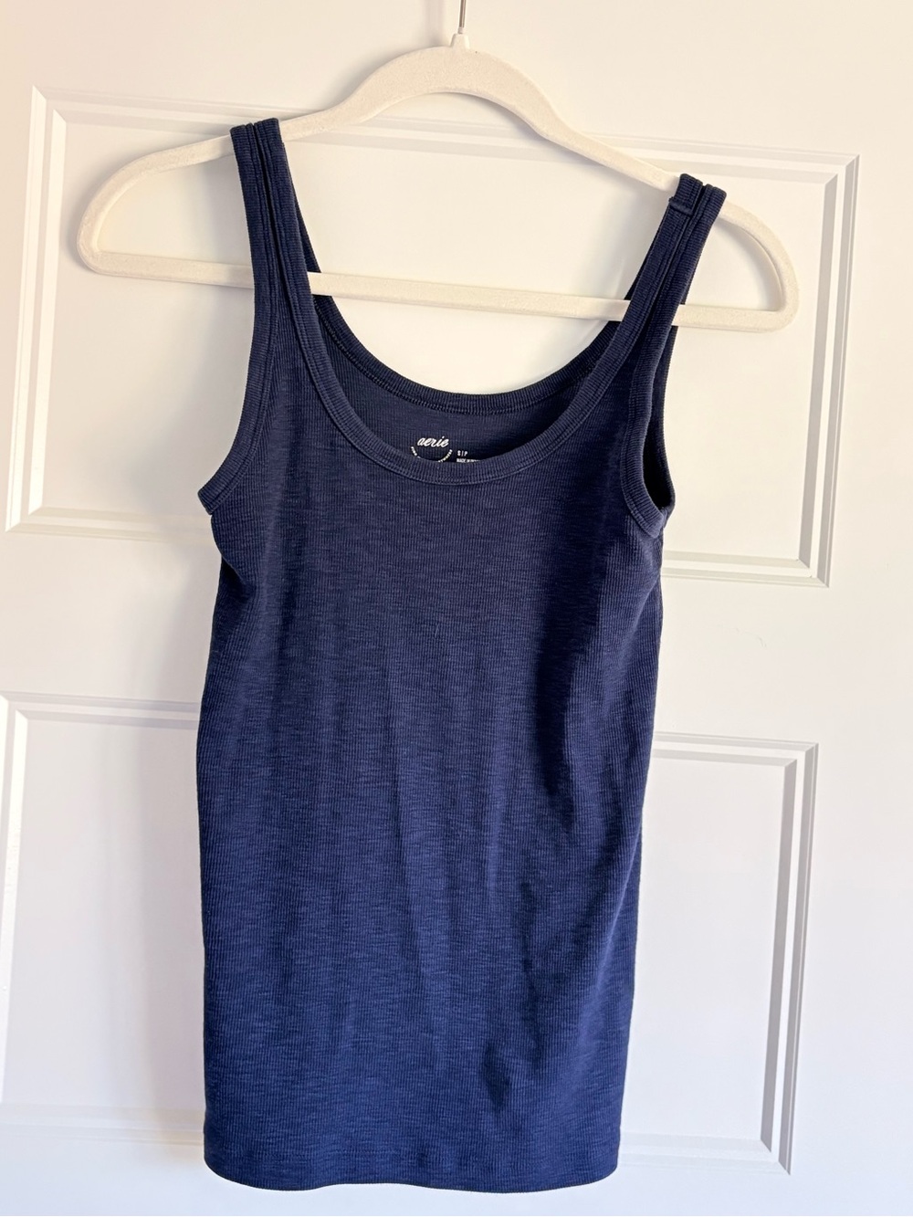 Aerie ribbed tank, Navy, size small